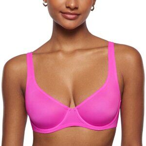 INLYRIC - Women's Mesh Balconette Bra Underwire Unlined Sheer Bra - Sz 34B